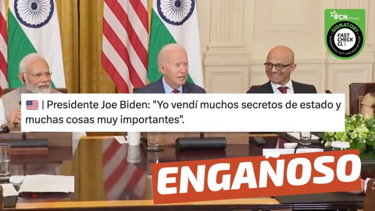 Lee más sobre el artículo (Video) Presidente Joe Biden: “Yo vendí muchos secretos de estado y muchas cosas muy importantes”: #Engañoso