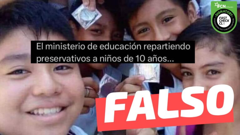 Lee más sobre el artículo (Imagen) “Ministerio de Educación repartiendo preservativos a niños de 10 años”: #Falso