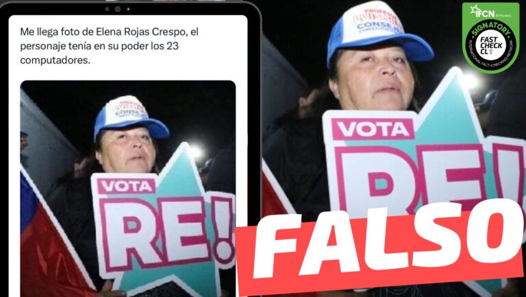 Lee más sobre el artículo (Imagen) Elena Rojas Crespo, republicana que recibió los 23 computadores robados: #Falso