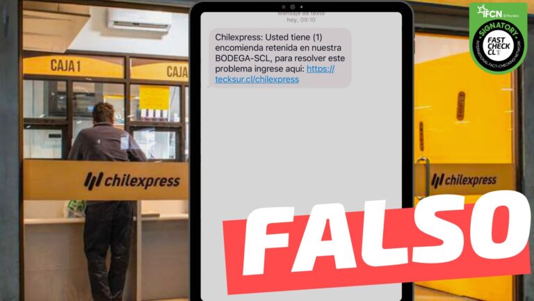 Lee más sobre el artículo (Mensaje de texto) “Chileexpress: Usted tiene (1) encomienda retenida en nuestra Bodega-SCL, para resolver este problema ingrese aquí”: #Falso