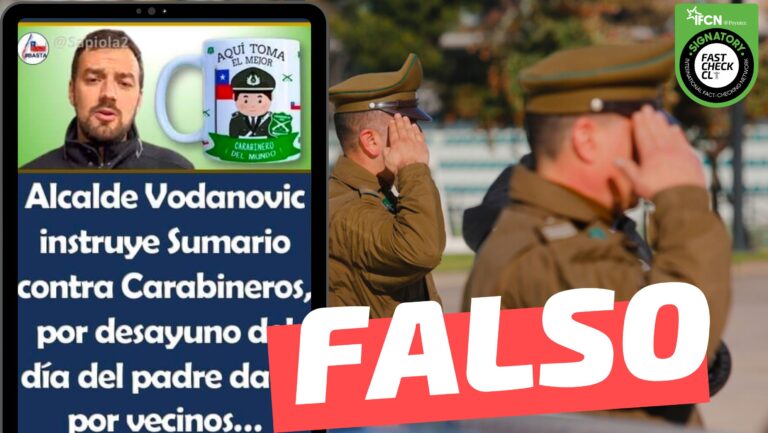Lee más sobre el artículo “Alcalde Vodanovic instruye sumario contra Carabineros, por desayuno del día del padre dado por vecinos”: #Falso