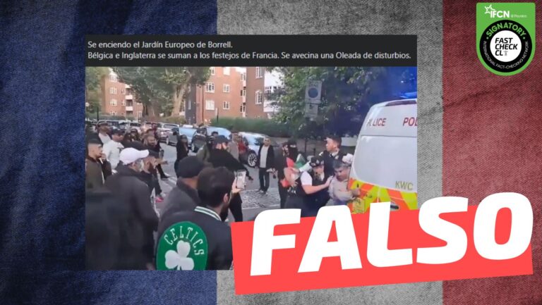 Lee más sobre el artículo (Video) “Se enciende el Jardín Europeo de Borrell. Bélgica e Inglaterra se suman a los festejos de Francia”: #Falso