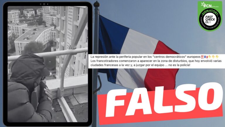 Lee más sobre el artículo (Video) “Los francotiradores comenzaron a aparecer en la zona de disturbios, que hoy envolvió varias ciudades francesas a la vez”: #Falso