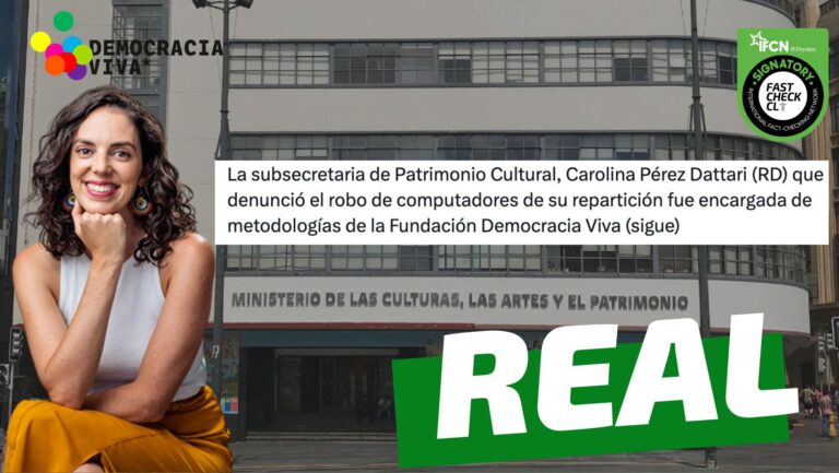Lee más sobre el artículo “La subsecretaria de Patrimonio Cultural, Carolina Pérez Dattari, fue encargada de metodologías de la Fundación Democracia Viva”: #Real
