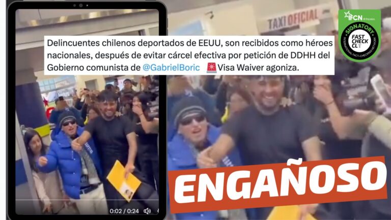 Lee más sobre el artículo (Video) “Delincuentes deportados en EE.UU., son recibidos como héroes nacionales, después de evitar cárcel efectiva por petición del Gobierno de Gabriel Boric”: #Engañoso