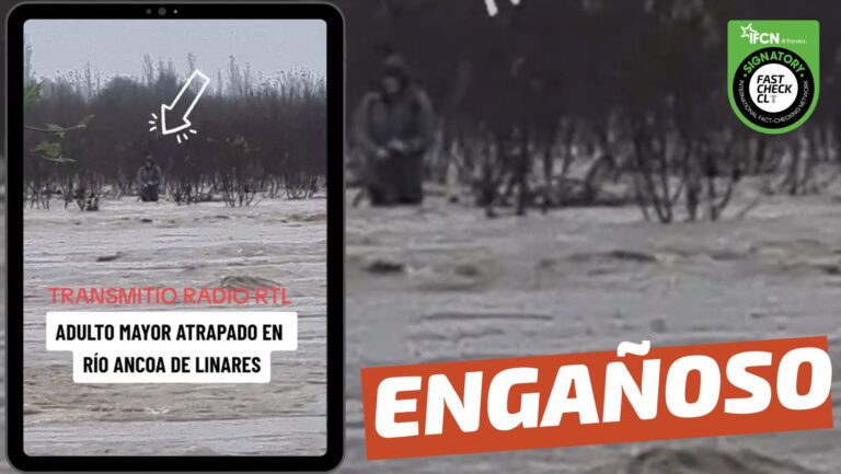 Lee más sobre el artículo (Video) “Adulto mayor atrapado en río Ancoa de Linares”: #Engañoso