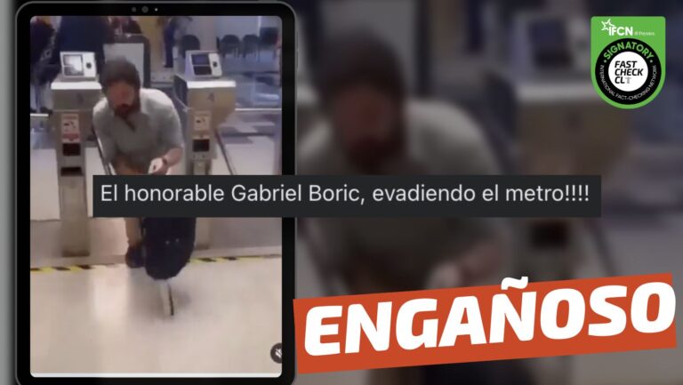 Lee más sobre el artículo (Video) “Boric evadiendo el pago del Metro”: #Engañoso