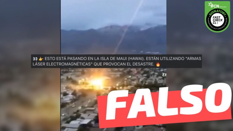 Lee más sobre el artículo (Video) “Esto está pasando en la Isla de Maui (Hawai). Están utilizando ‘armas láser electromagnéticas’ que provocan el desastre”: #Falso