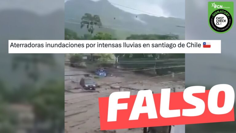 Lee más sobre el artículo (Video) “Aterradoras inundaciones por fuertes lluvias en Santiago de Chile”: #Falso