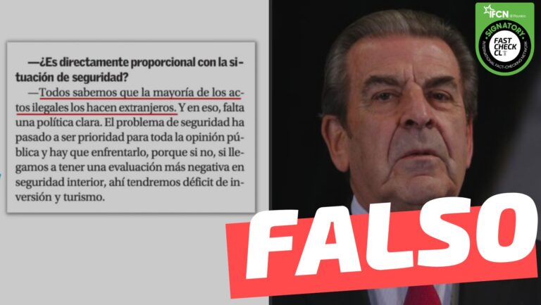 Lee más sobre el artículo “La mayoría de los actos ilegales los hacen extranjeros”: #Falso