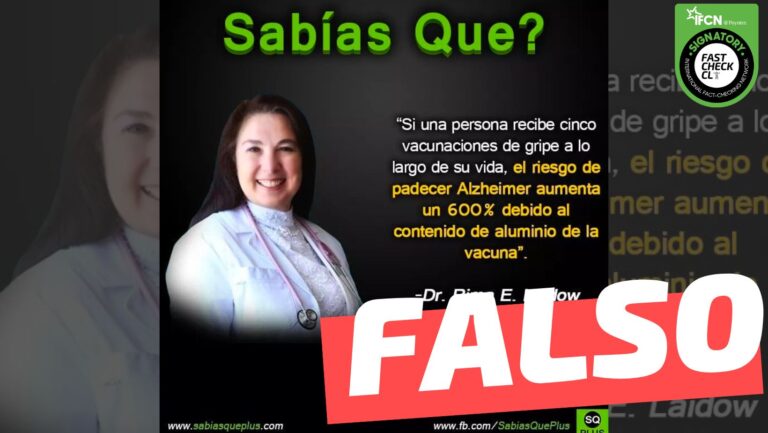 Lee más sobre el artículo “Si una persona recibe cinco vacunaciones de gripe en su vida, el riesgo de padecer Alzheimer aumenta en un 600%”: #Falso