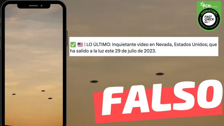 Lee más sobre el artículo “Video en Nevada, Estados Unidos; ha salido a la luz este 29 de julio de 2023, donde se observan tres naves no identificadas”: #Falso