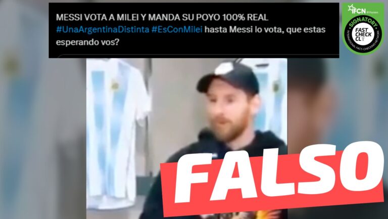 Lee más sobre el artículo (Video) Lionel Messi: “hay que votar a Milei, no queda otra. Es Milei o seguir en la misma”: #Falso