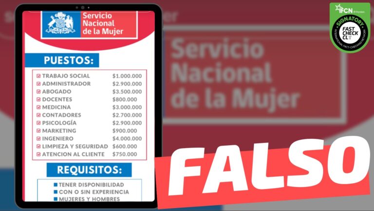 Lee más sobre el artículo (Viral Tik Tok) Oferta de distintos puestos de trabajo en el Servicio Nacional de la Mujer: #Falso