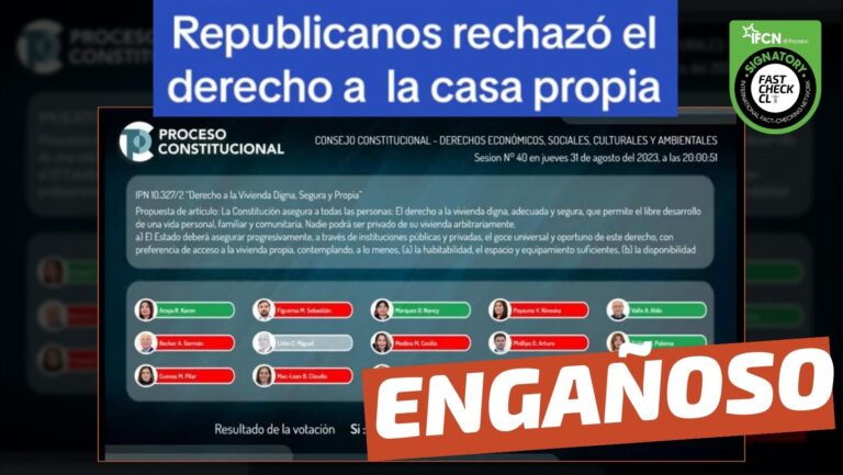 Lee más sobre el artículo (Imagen) “Republicanos rechazó el derecho a la casa propia”: #Engañoso