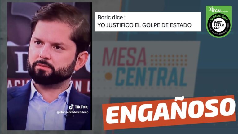 Lee más sobre el artículo (Video) Gabriel Boric dijo: “Yo justifico el golpe de estado”: #Engañoso