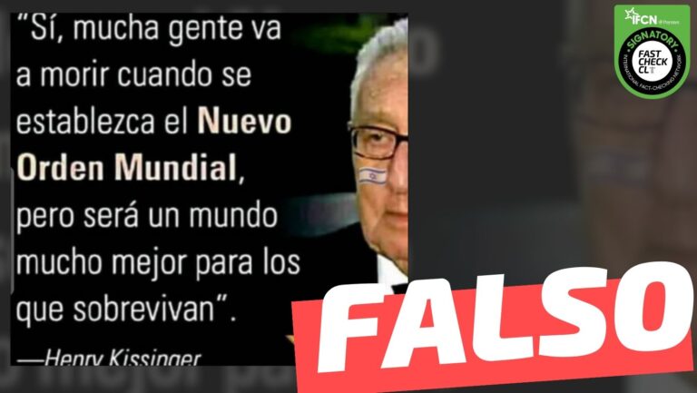Lee más sobre el artículo Henry Kissinger dijo: “Sí, mucha gente va a morir cuando se establezca el Nuevo Orden Mundial, pero será mucho mejor para los que sobrevivan”: #Falso