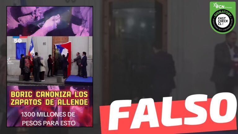 Lee más sobre el artículo “Se gastaron 1300 millones de pesos en la exhibición de los zapatos de Allende”: #Falso