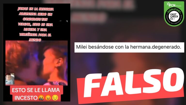 Lee más sobre el artículo (Video) Javier Milei besándose con su hermana: #Falso