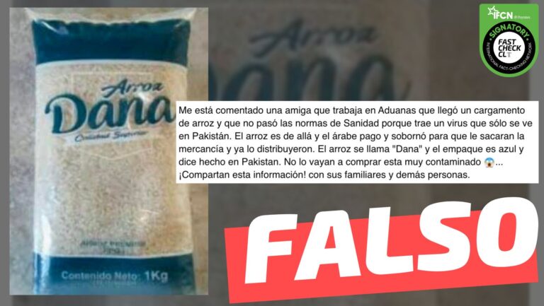 Lee más sobre el artículo (Imagen) “Llegó un cargamento de arroz que no pasó las normas de sanidad porque trae un virus”: #Falso