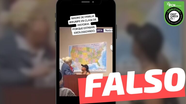 Lee más sobre el artículo (Video) “Madre de familia en Estados Unidos irrumpe clase de Historia de su hijo donde se les enseñaba ideología de género”: #Falso