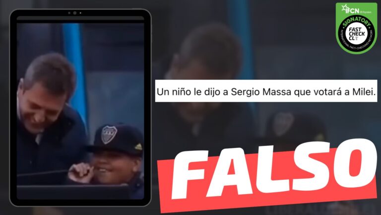 Lee más sobre el artículo (Video) Niño le responde al candidato argentino oficialista, Sergio Massa, que votará por Javier Milei: #Falso