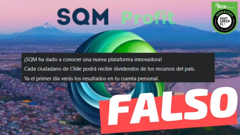 Lee más sobre el artículo (Video) “SQM ha dado a conocer una nueva plataforma para invertir”: #Falso