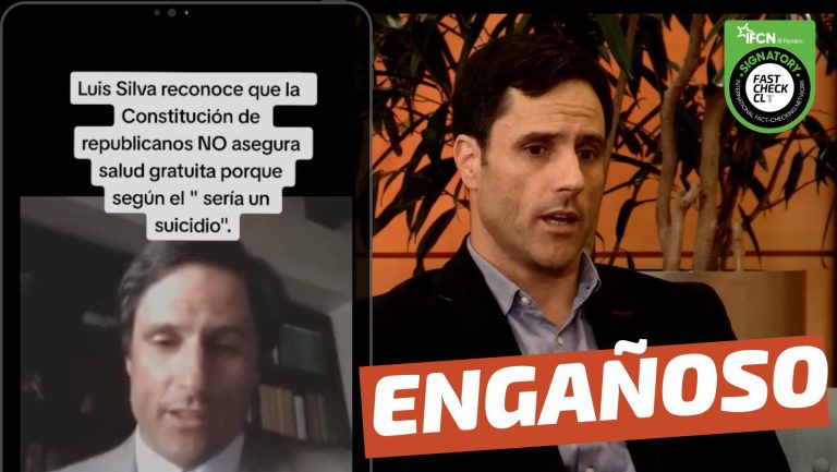 Lee más sobre el artículo (Video) “Luis Silva reconoce que la Constitución de republicanos no asegura salud gratuita porque según él, ‘sería un suicidio'”: #Engañoso