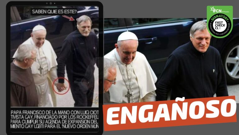 Lee más sobre el artículo (Imagen) “El Papa Francisco de la mano con Luigi Ciotti, activista gay, financiado por los Rockefeller”: #Engañoso