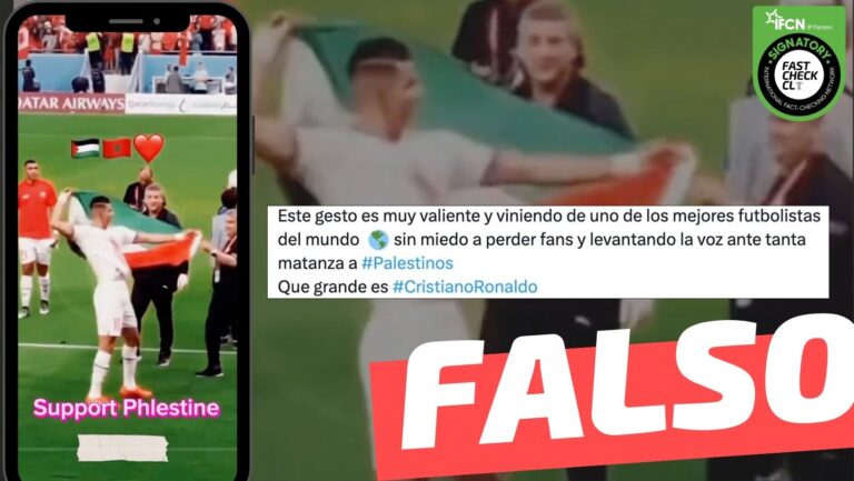 Lee más sobre el artículo (Video) “Cristiano Ronaldo ondeando bandera palestina”: #Falso