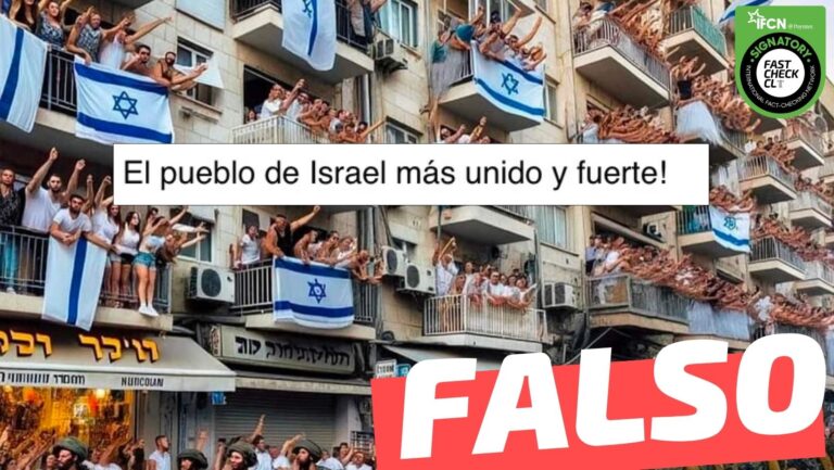 Lee más sobre el artículo Imagen de ciudadanos israelíes manifestando su apoyo al Ejército de su país: #Falso
