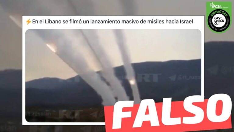 Lee más sobre el artículo (Video) “En el Líbano se filmó un lanzamiento masivo de misiles hacia Israel”: #Falso