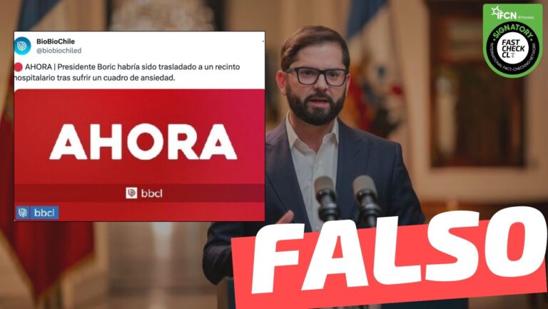 Lee más sobre el artículo (Imagen) “Presidente Boric habría sido trasladado a un recinto hospitalario tras sufrir un cuadro de ansiedad”: #Falso