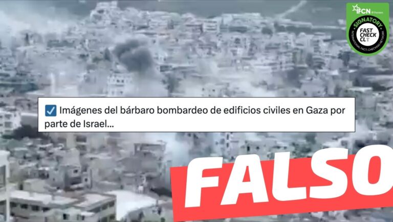 Lee más sobre el artículo (Video) “Imágenes del bombardeo de edificios civiles en Gaza por parte de Israel”: #Falso