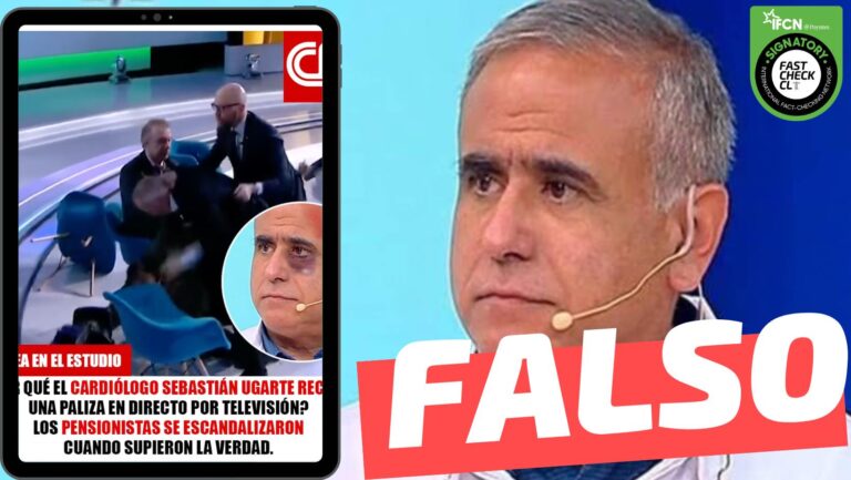 Lee más sobre el artículo (Video) “El cardiólogo Sebastián Ugarte, recibió una paliza en directo por televisión”: #Falso