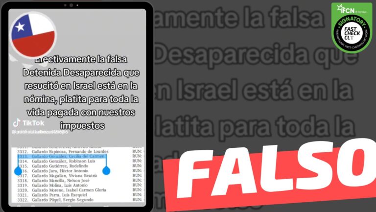 Lee más sobre el artículo (Imagen) “Efectivamente la falsa Detenida Desaparecida que resucitó en Israel está en la nómina”: #Falso