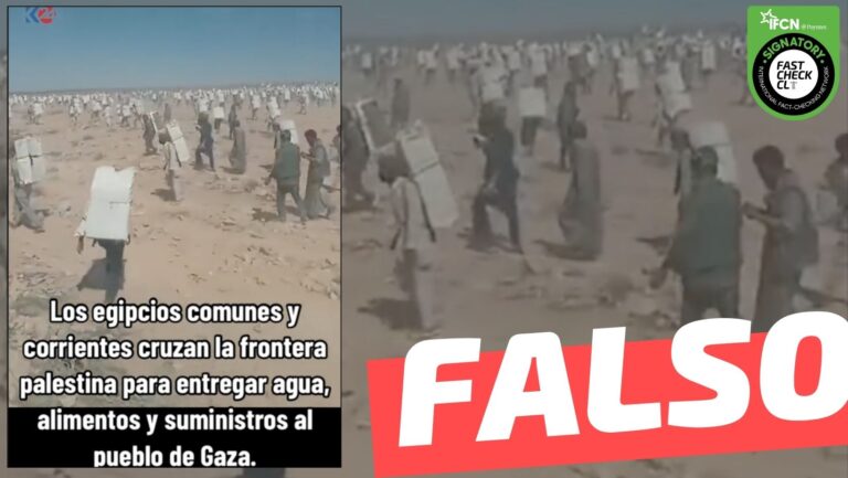 Lee más sobre el artículo (Video) “Los egipcios cruzan la frontera palestina para entregar agua, alimentos y suministros al pueblo de Gaza”: #Falso