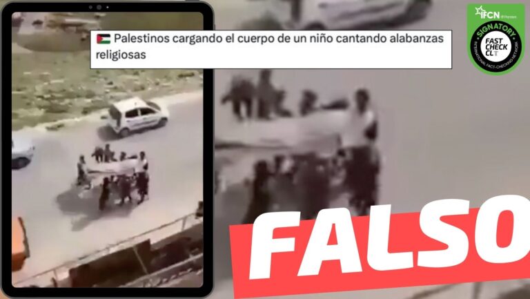 Lee más sobre el artículo (Video) “Palestinos cargando el cuerpo de un niño víctima de Israel. De repente suenan las sirenas, abandonan el cuerpo y resucita”: #Falso