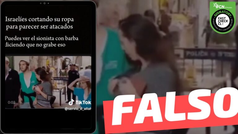 Lee más sobre el artículo (Video) “Israelíes cortan su ropa para parecer atacados”: #Falso