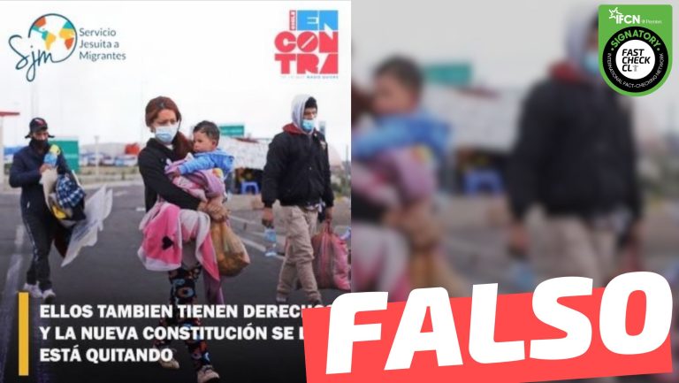 Lee más sobre el artículo Servicio Jesuita a Migrantes: “Ellos también tienen derechos y la nueva Constitución se los está quitando”: #Falso