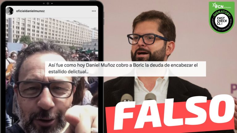 Lee más sobre el artículo (Video) Actor Daniel Muñoz exige la renuncia del presidente Gabriel Boric: #Falso