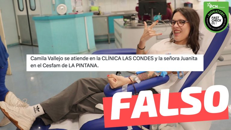 Lee más sobre el artículo (Imagen) “Camila Vallejo se atiende en Clínica Las Condes”: #Falso