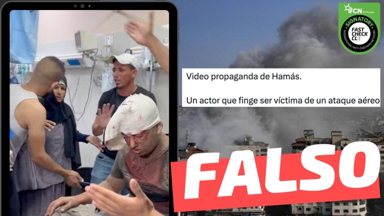 Lee más sobre el artículo (Video) Actor de Hamás “finge ser víctima de un ataque aéreo”: #Falso