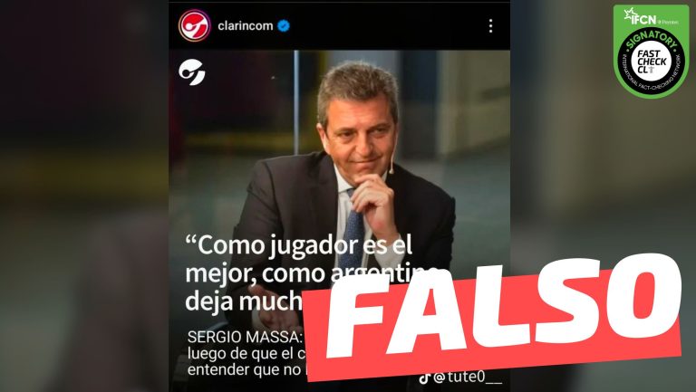 Lee más sobre el artículo Sergio Massa sobre Messi: “Como jugador es el mejor, como argentino deja mucho que desear”: #Falso
