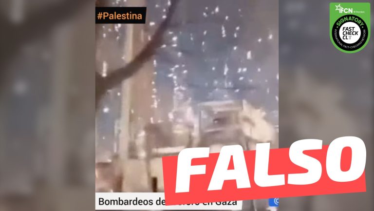 Lee más sobre el artículo (Video) “Están circulando imágenes de bombas de fósforo cayendo sobre la Franja de Gaza”: #Falso