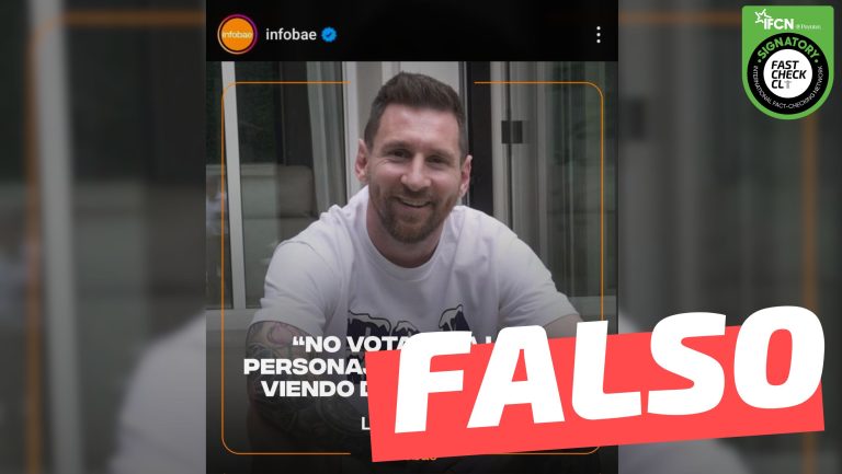 Lee más sobre el artículo (Imagen) Lionel Messi dijo: “No votaría a los personajes que venimos viendo desde siempre”: #Falso