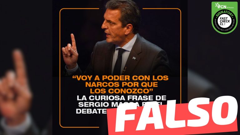 Lee más sobre el artículo Sergio Massa dijo: “Voy a poder con los narcos porque los conozco”: #Falso