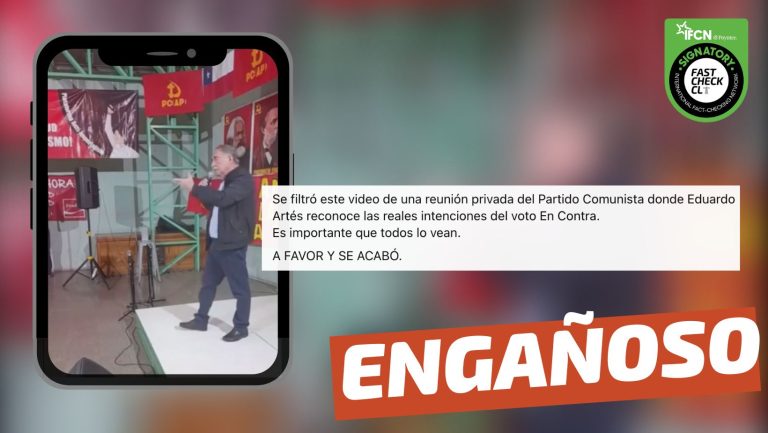 Lee más sobre el artículo “Se filtró este video de una reunión privada del Partido Comunista donde Eduardo Artés reconoce las intenciones del En Contra”: #Engañoso