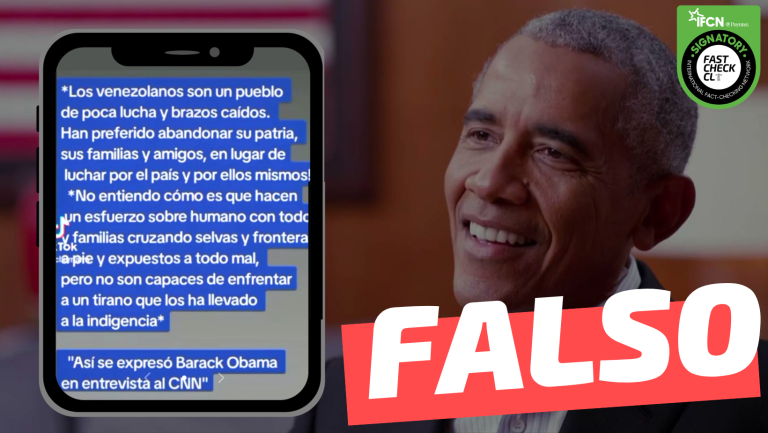 Lee más sobre el artículo Barack Obama, ex presidente de EE.UU: “Los venezolanos son un pueblo de poca lucha. Han preferido abandonar su patria en lugar de luchar por su país y por sí mismos”: #Falso
