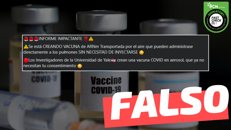 Lee más sobre el artículo “Se está creando vacuna de ARNm Transportada por el aire que pueden administrarse directamente a los pulmones”: #Falso